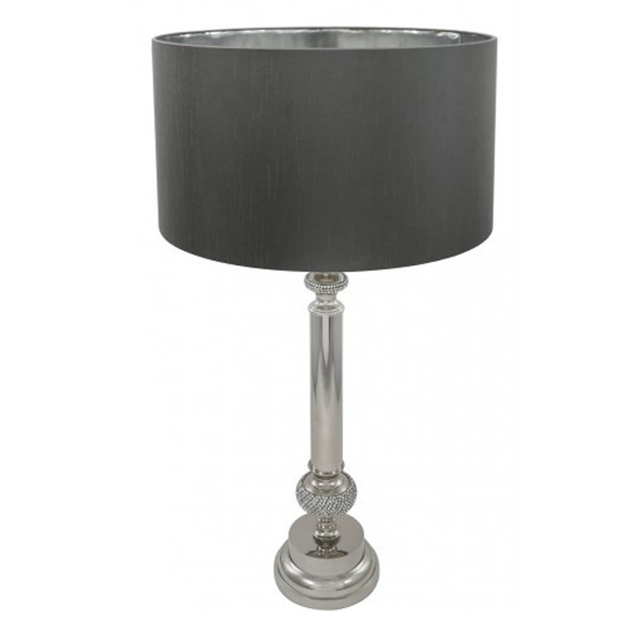 Nickel Tall Thin Table Lamp inside dimensions 2000 X 2000