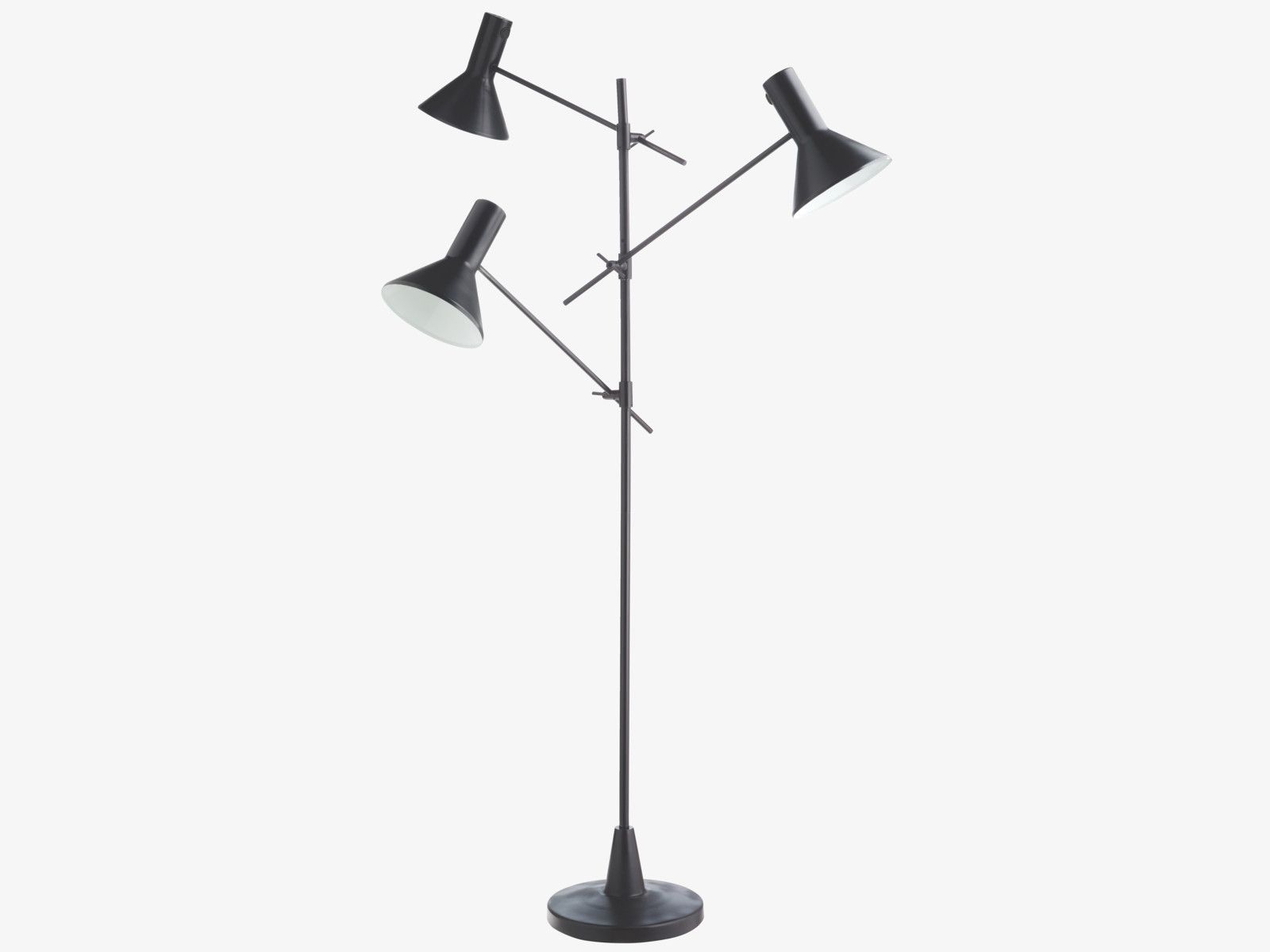 Nyx Black 3 Head Metal Floor Lamp Floor Lamp Retro Floor regarding sizing 1600 X 1200