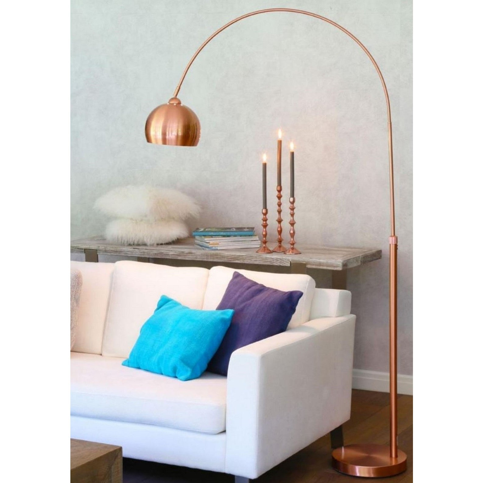 Office Lighting Arquer Arc Floor Lamp With Rose Gold intended for proportions 1586 X 1586