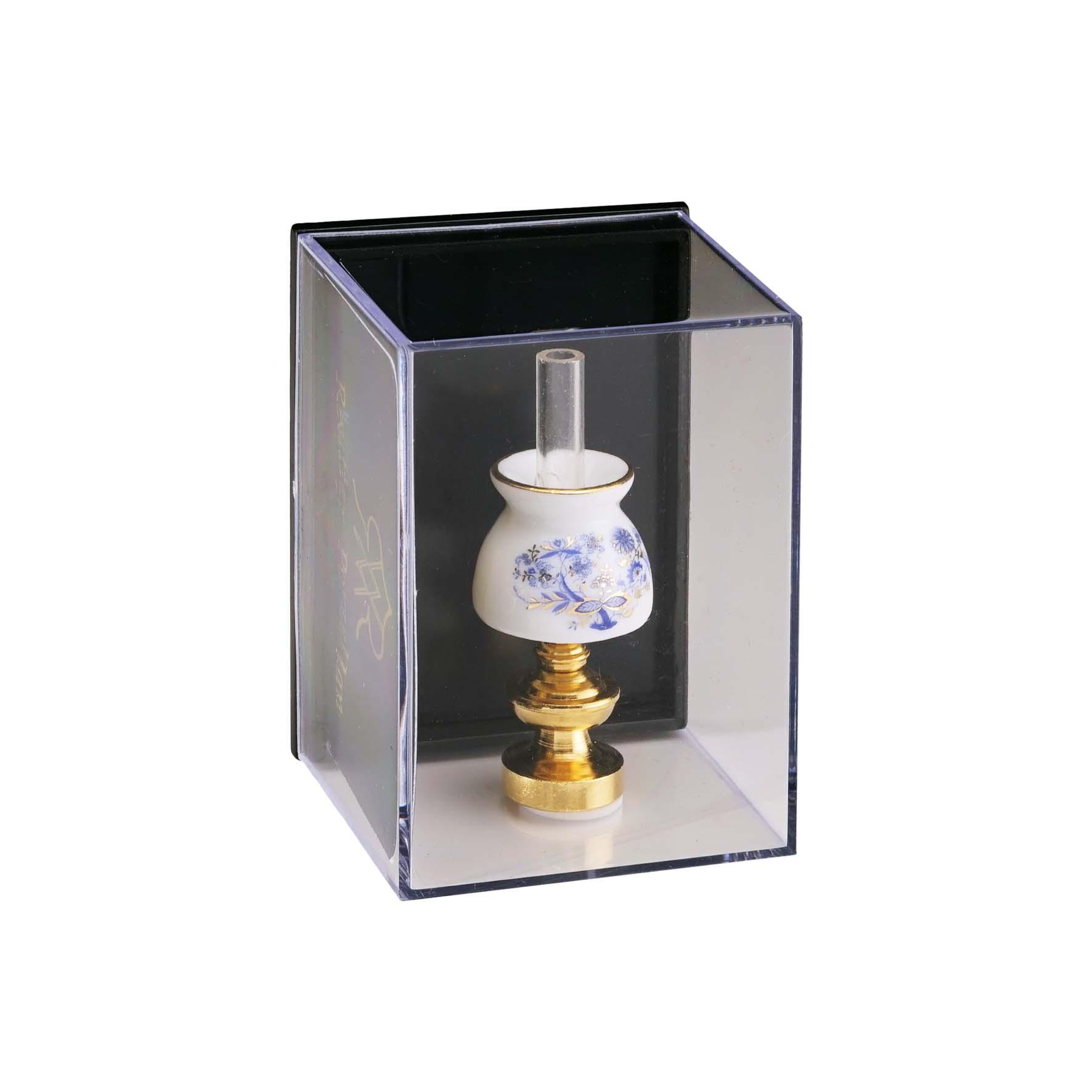 Oil Lamp Blue Onion Gold Design regarding sizing 1772 X 1772