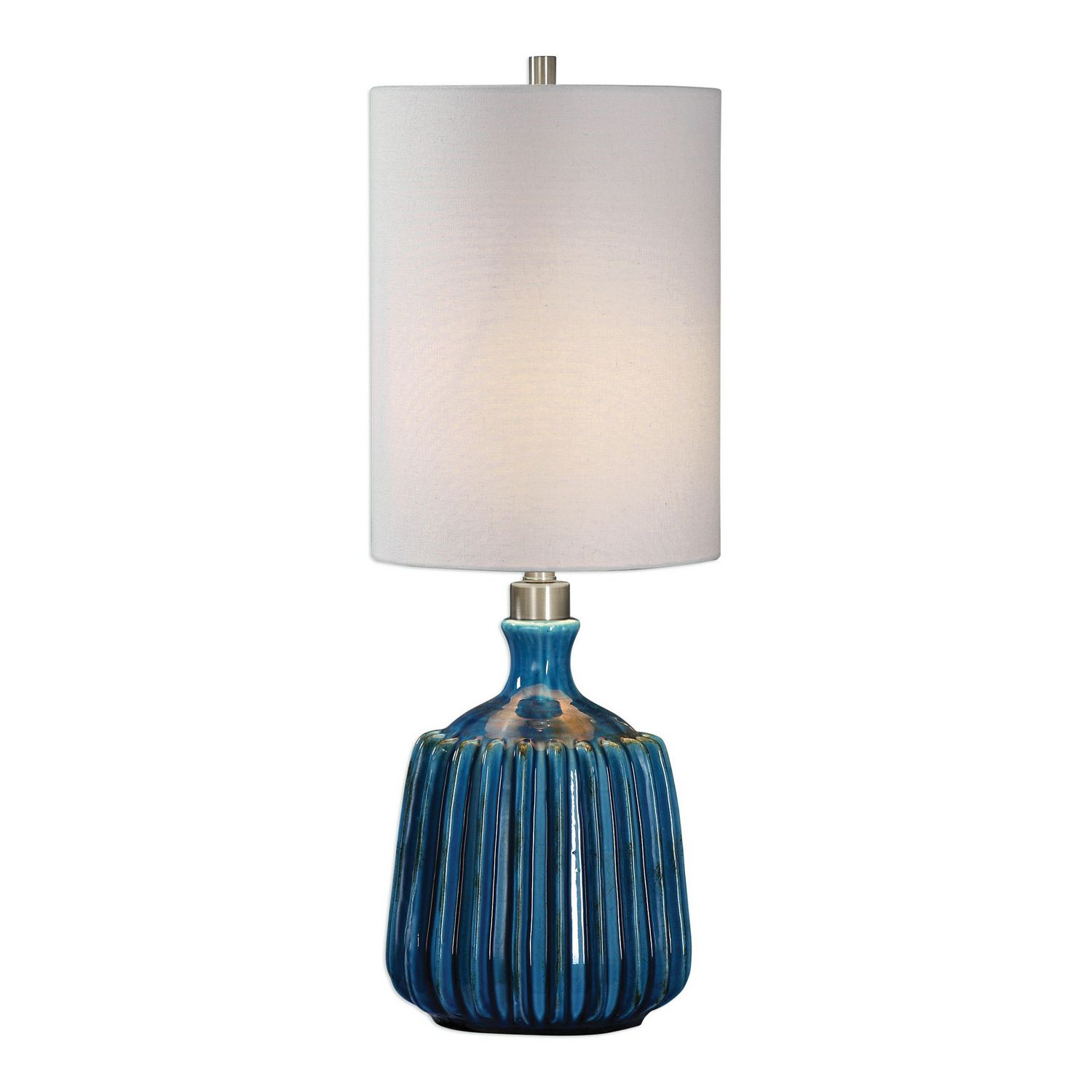 One Light Table Lamp Aged Dark Blue Ceramic Featuring Deep intended for sizing 1500 X 1500