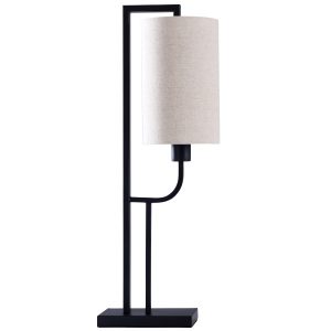 Orb Tall Black Table Lamp Off White Shade In 2019 Black intended for measurements 3500 X 3500