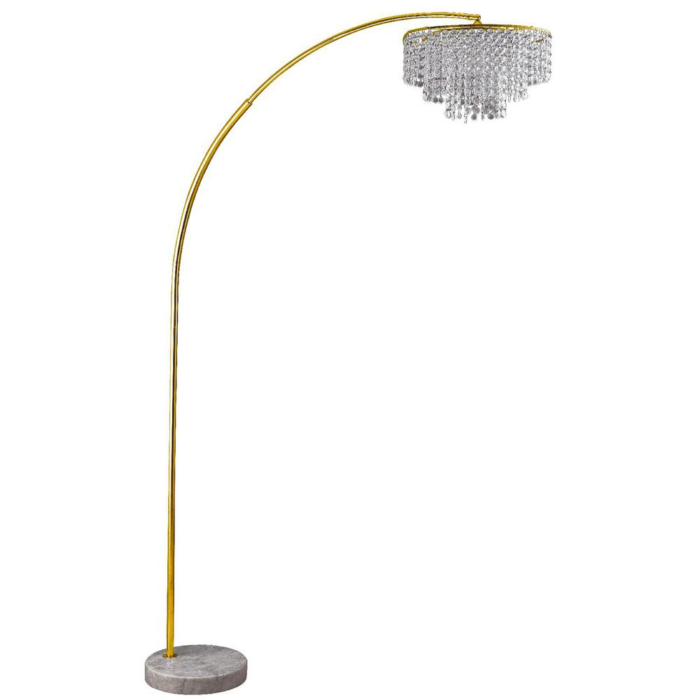 Ore International Clos 86 In Glam Gold 2 Tier Floor Lamp in sizing 1000 X 1000