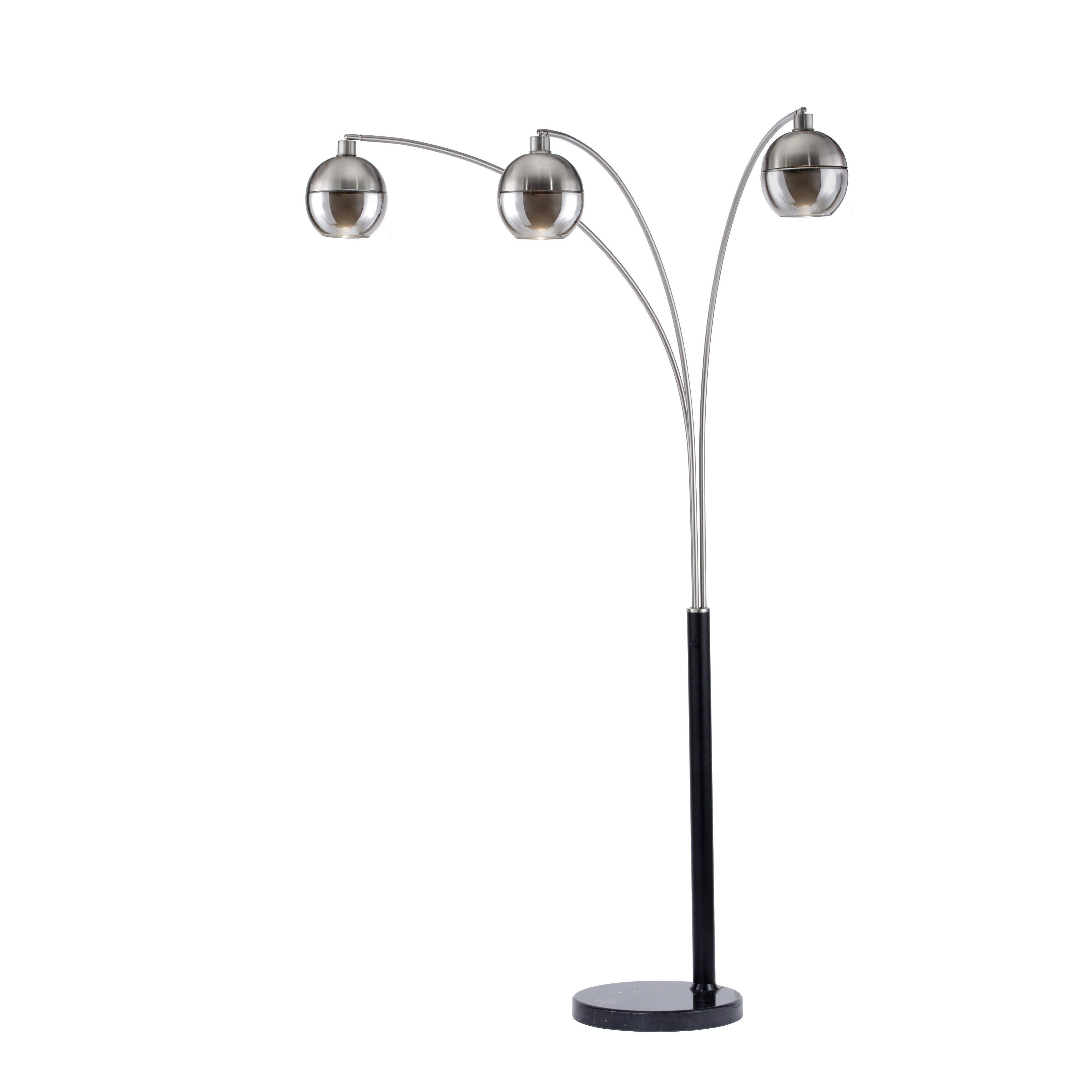 Orson Three Light Arc Lamp Brushed Nickel Products Arc pertaining to size 4032 X 4032