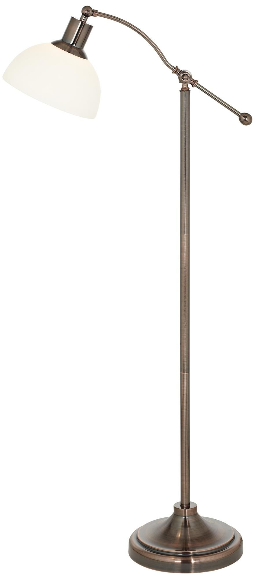 Ott Lite Tupelo Copper Bronze Adjustable Arm Floor Lamp throughout size 881 X 2000