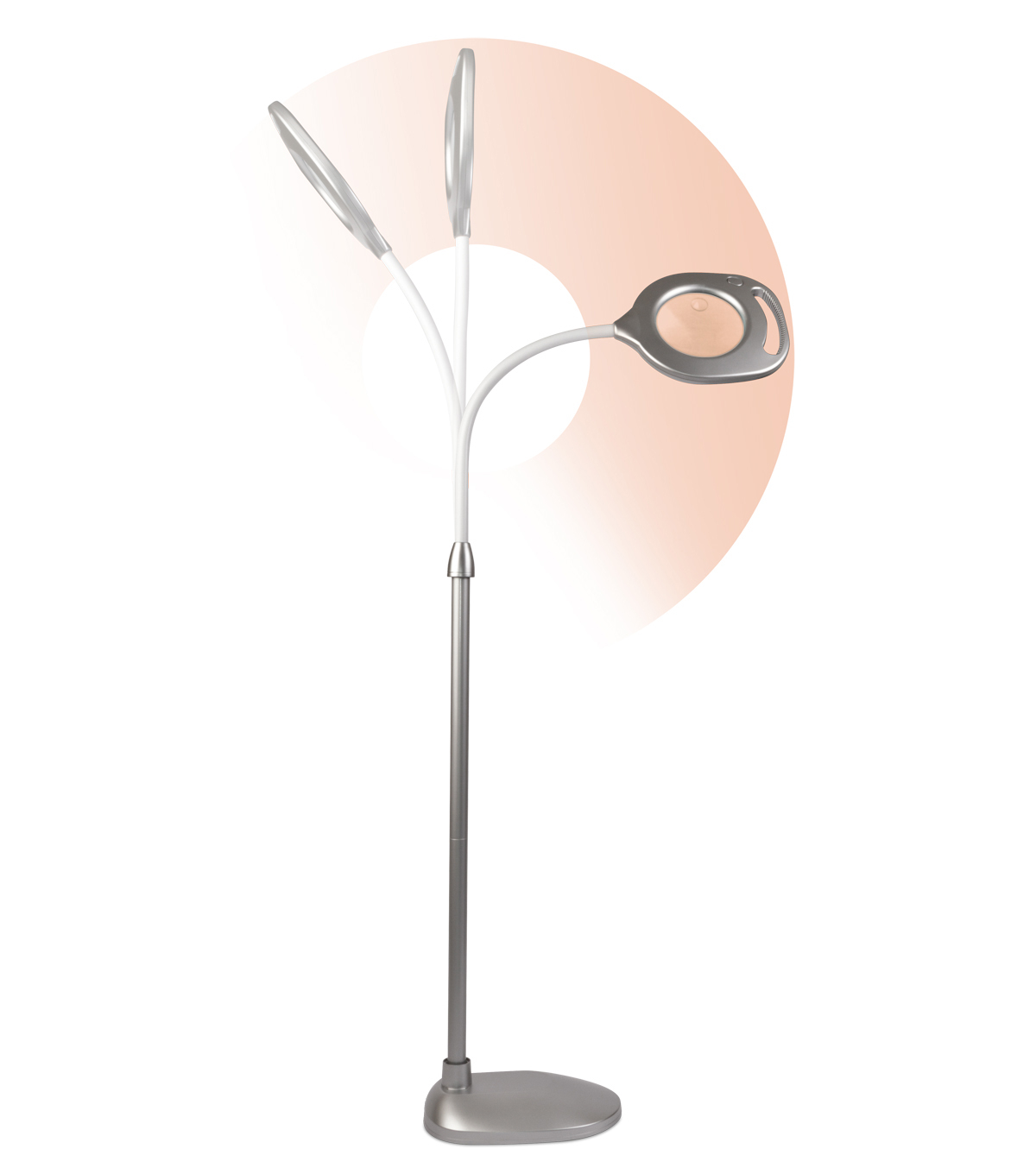 Ottlite 2 In 1 Led Magnifier Floor Table Lamp Silver with regard to proportions 1200 X 1360