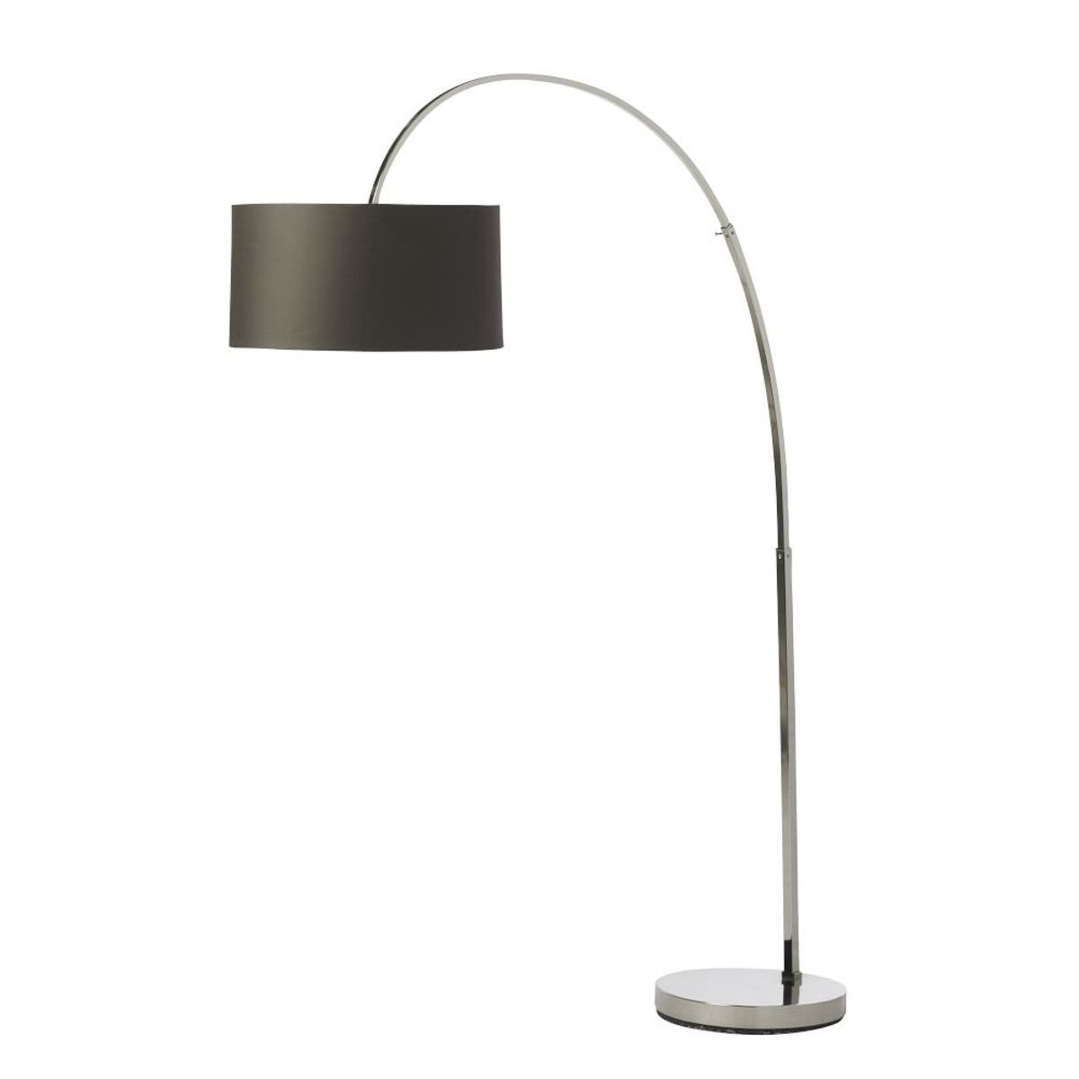 Overarching Floor Lamp Polished Nickelcharcoal Ic inside dimensions 1200 X 1200