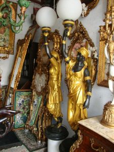 Pair Bronze Lady Blackamoor Floor Lamps Bronze Floor Lamp for size 825 X 1100