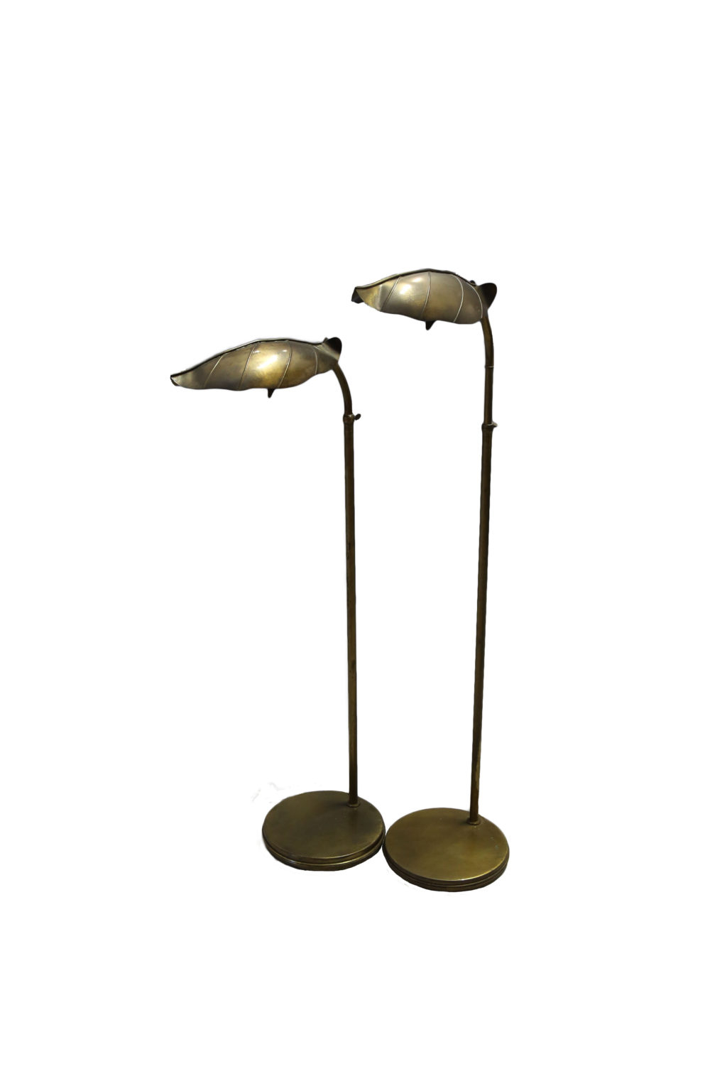 Pair Of 1970s Bronze Leaf Floor Lamps for sizing 1024 X 1536