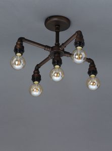 Parel Pipe Bronze 5 Lamp Pendant Light Bedroom In 2019 regarding size 1112 X 1500