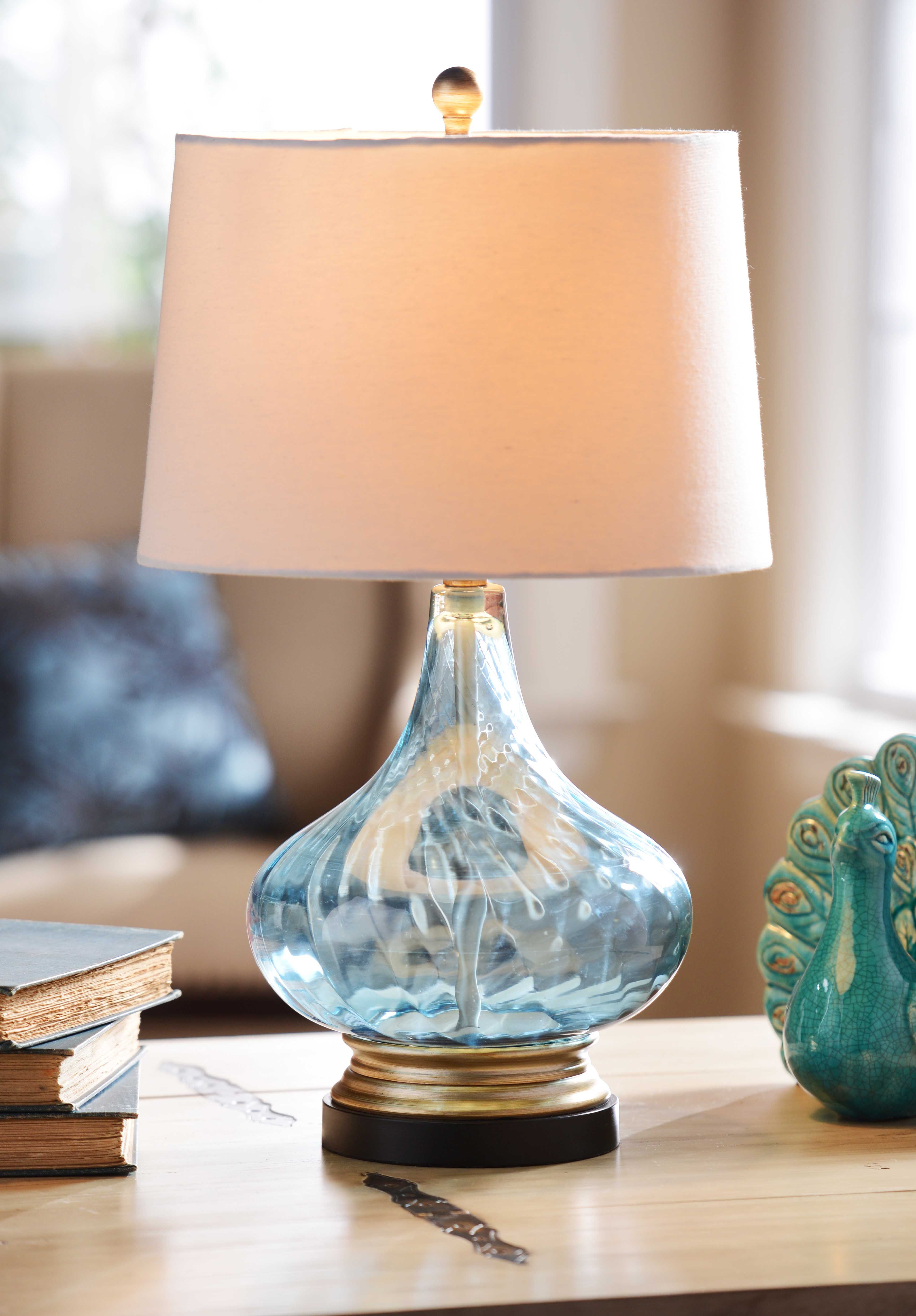 Peacock Blue Table Lamp In 2019 Blue Table Lamp Blue with proportions 3872 X 5560