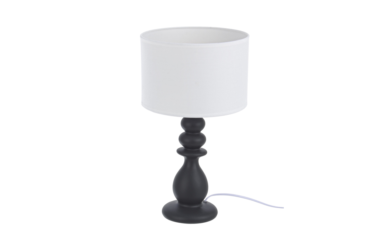 Pillar Ceramic Grey Table Lamp H50 throughout proportions 1240 X 800