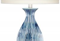 Possini Euro Annette Blue Drip Ceramic Table Lamp 1v227 with regard to size 1075 X 2000