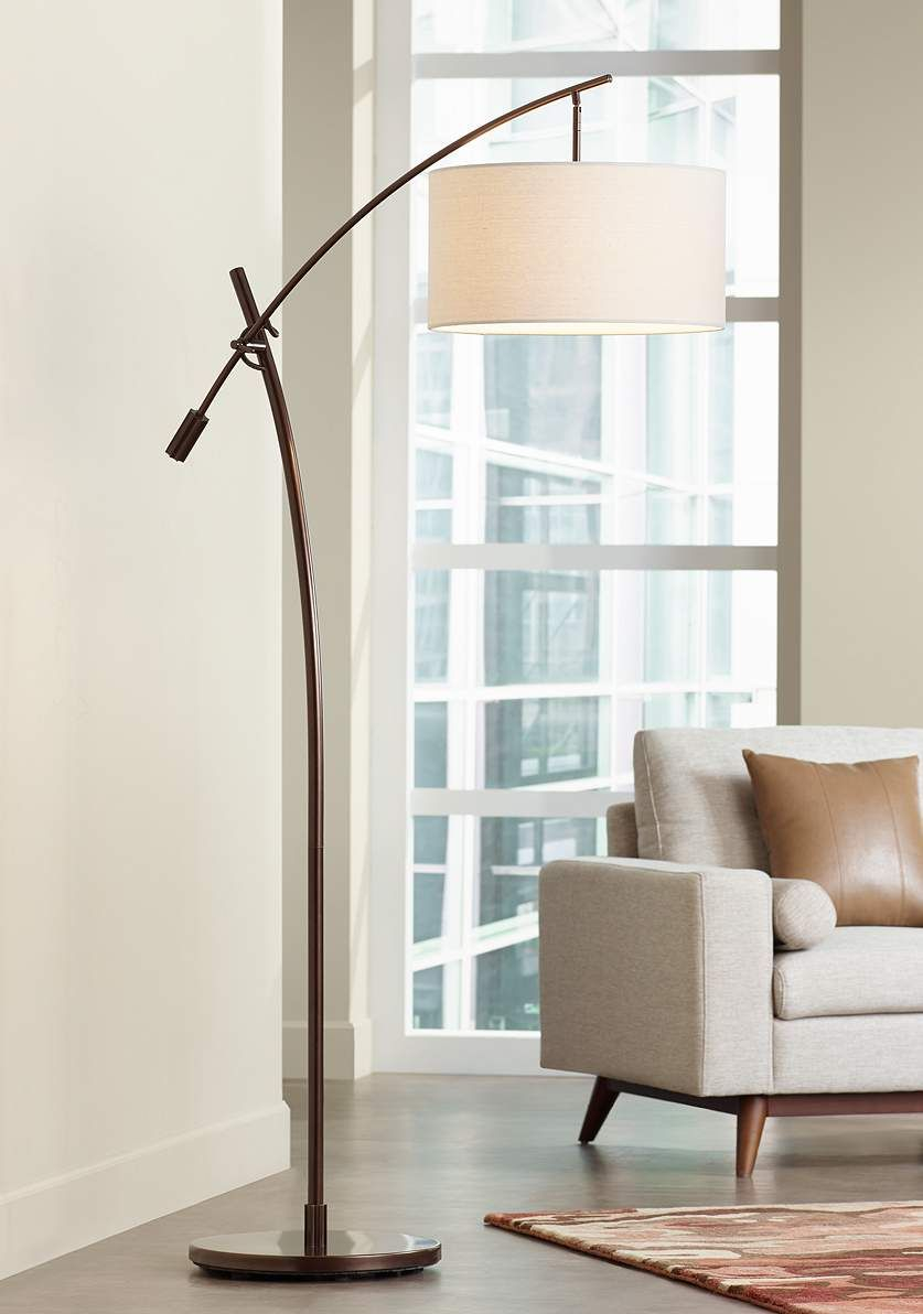 Possini Euro Bronze Finish Boom Arched Floor Lamp V2695 with sizing 837 X 1192