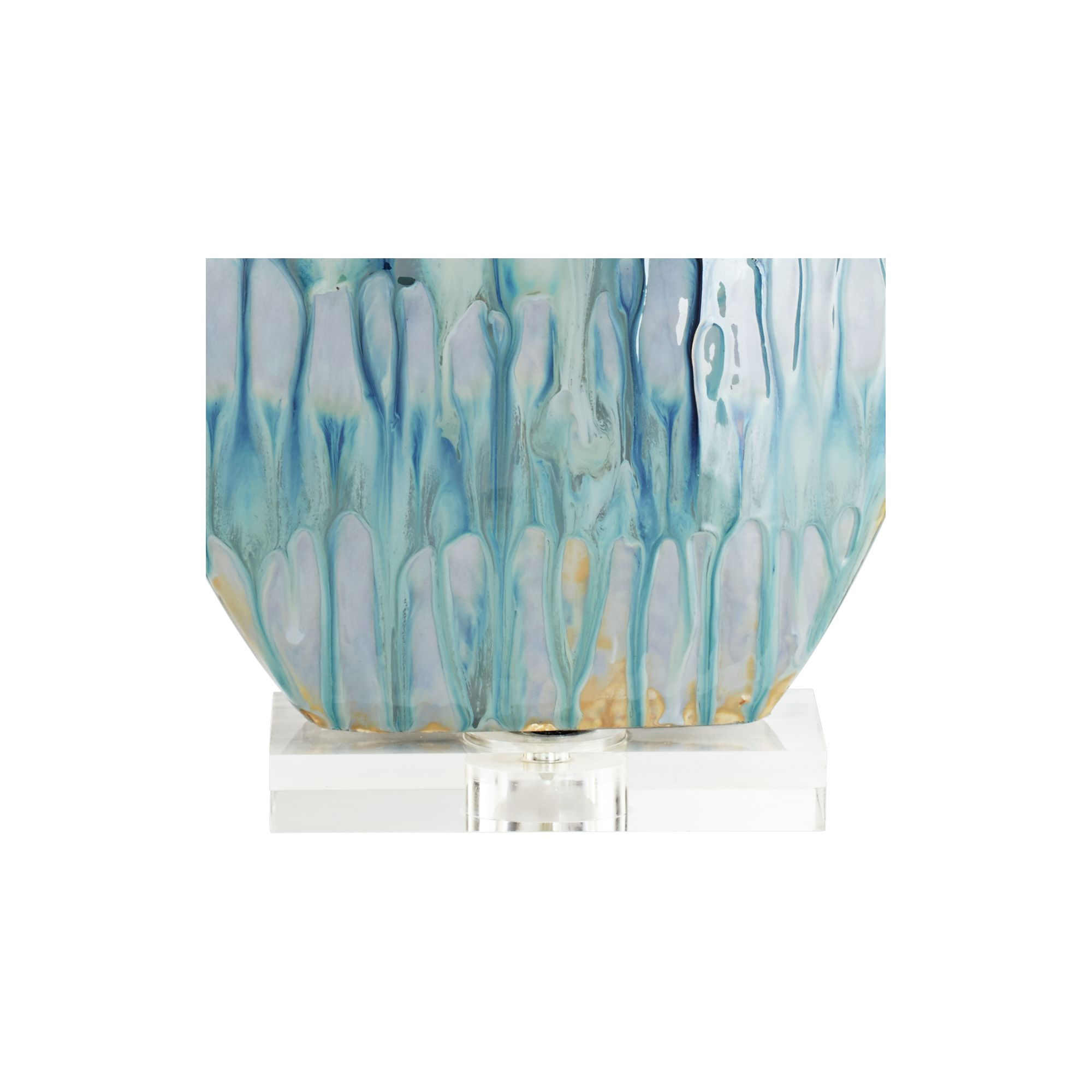 Possini Euro Design Coastal Table Lamp Blue Drip Ceramic Off with regard to measurements 2000 X 2000