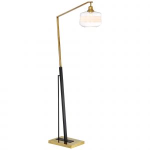 Possini Euro Design Modern Arc Floor Lamp Antique Brass And within measurements 2000 X 2000