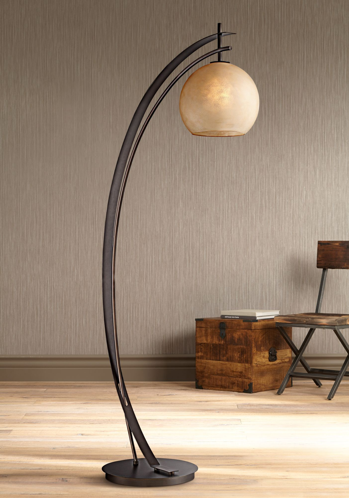 Possini Euro Venus Oil Rubbed Bronze Metal Arc Floor Lamp intended for dimensions 1403 X 2000