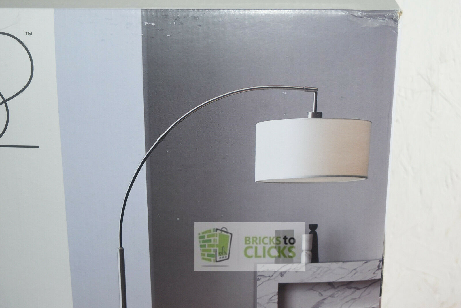 Project 62 Avenal Shaded Arc Floor Lamp Brushed Silver Finish 68 Tall inside sizing 1600 X 1069