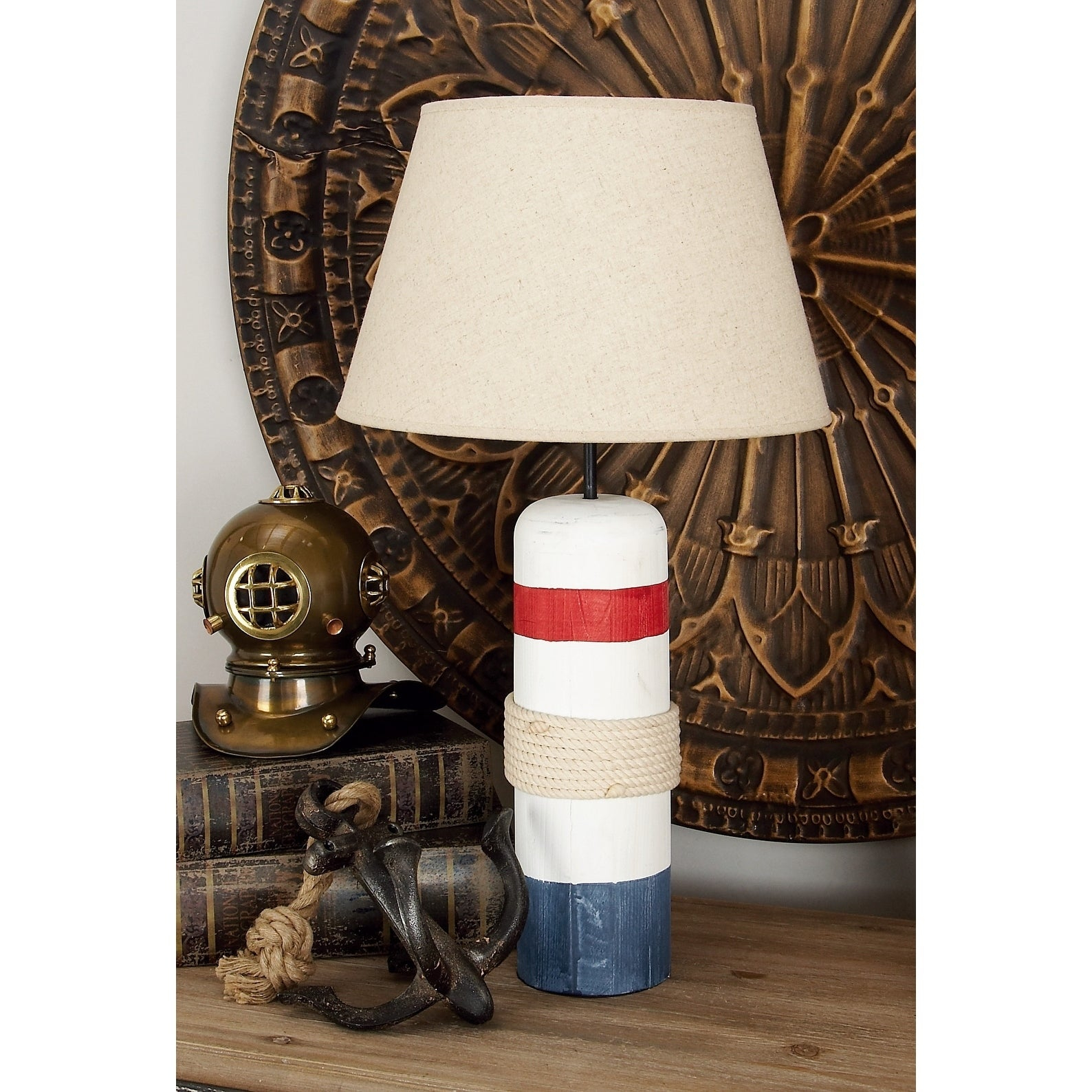 Red White And Blue Nautical Table Lamp inside size 1588 X 1588
