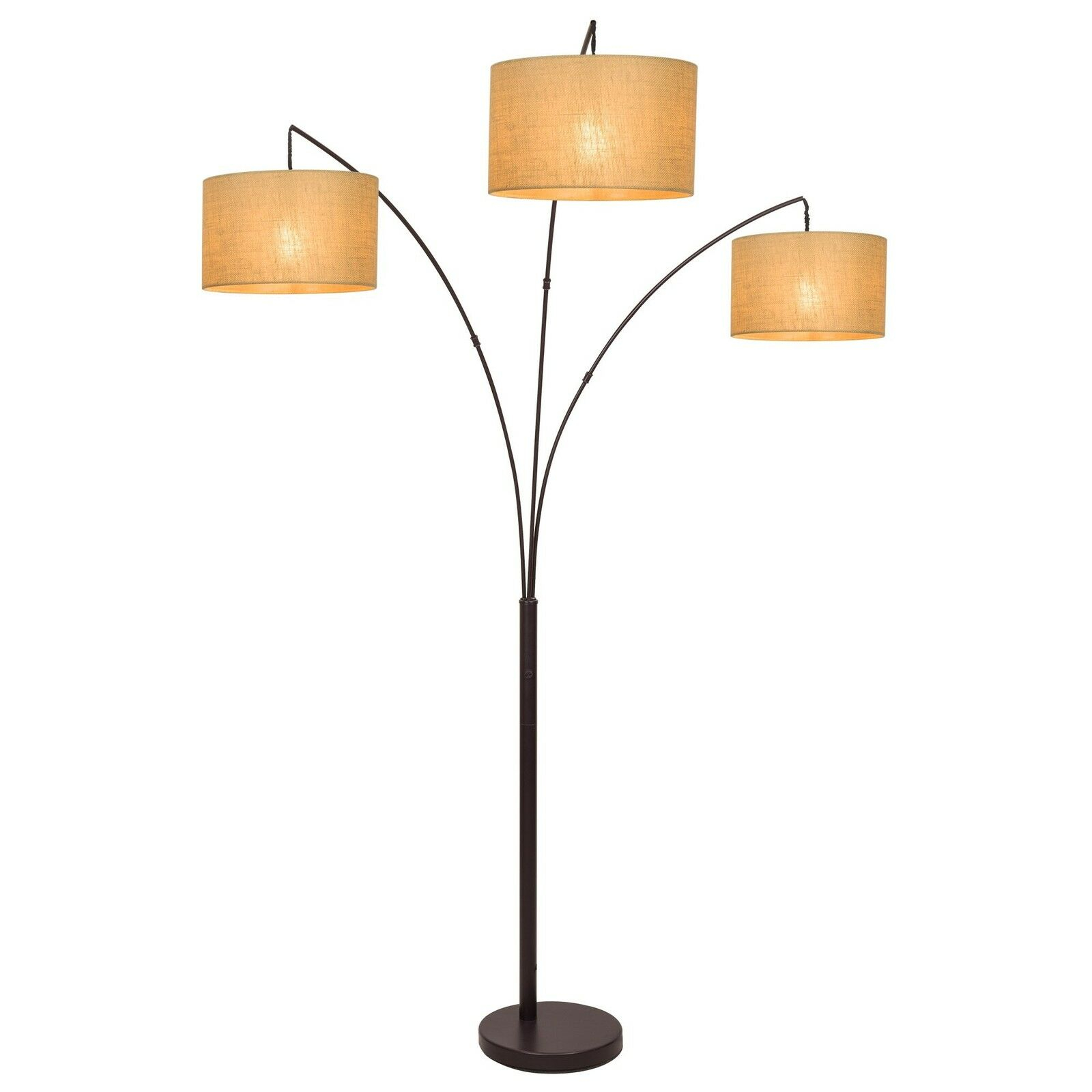 Revel Akira 80 3 Light Arc Floor Lamp With Antique Bronze Finish Beige Bu pertaining to sizing 1600 X 1600