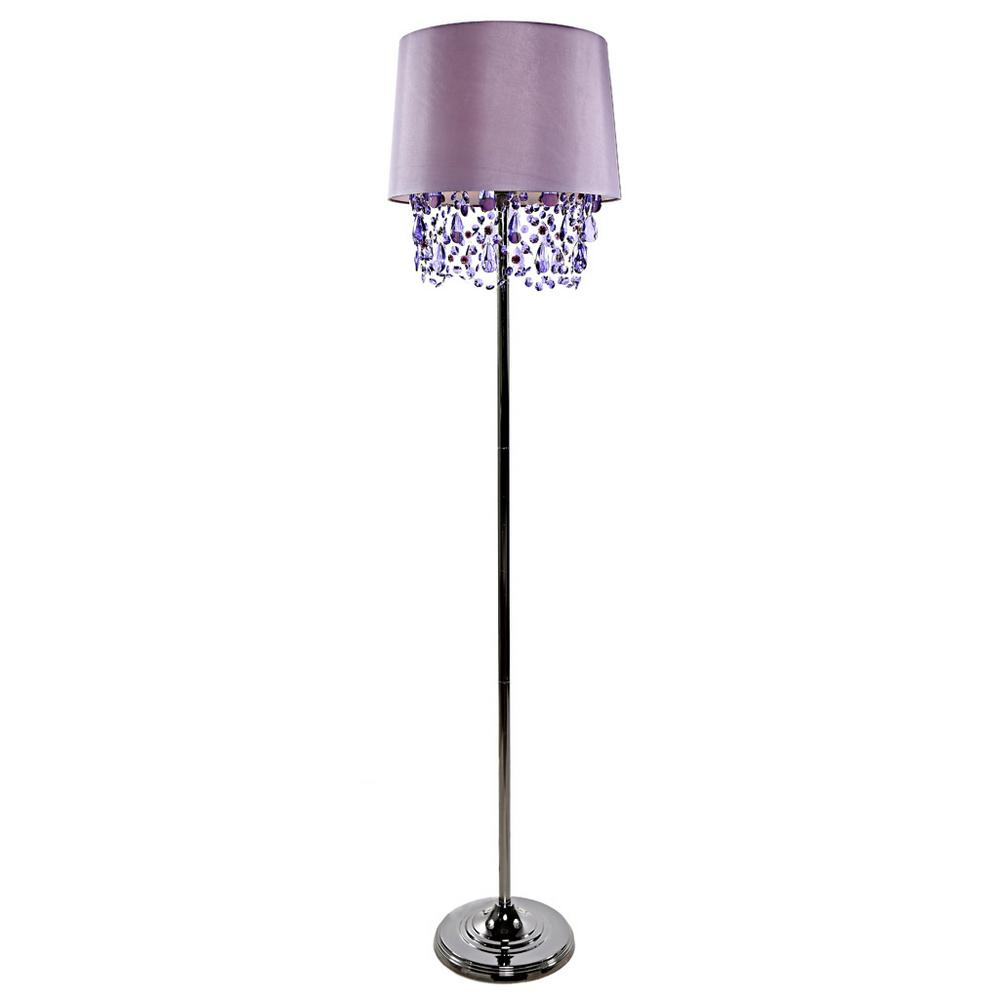 River Of Goods Poetic Wanderlust Tracy Porter 61 In Purple Floor Lamp With Alisal Satin Shade And Cascading Crystals with measurements 1000 X 1000