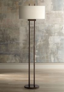 Roscoe Bronze Metal 62 Inch H Twin Pole Floor Lamp for dimensions 1403 X 2000