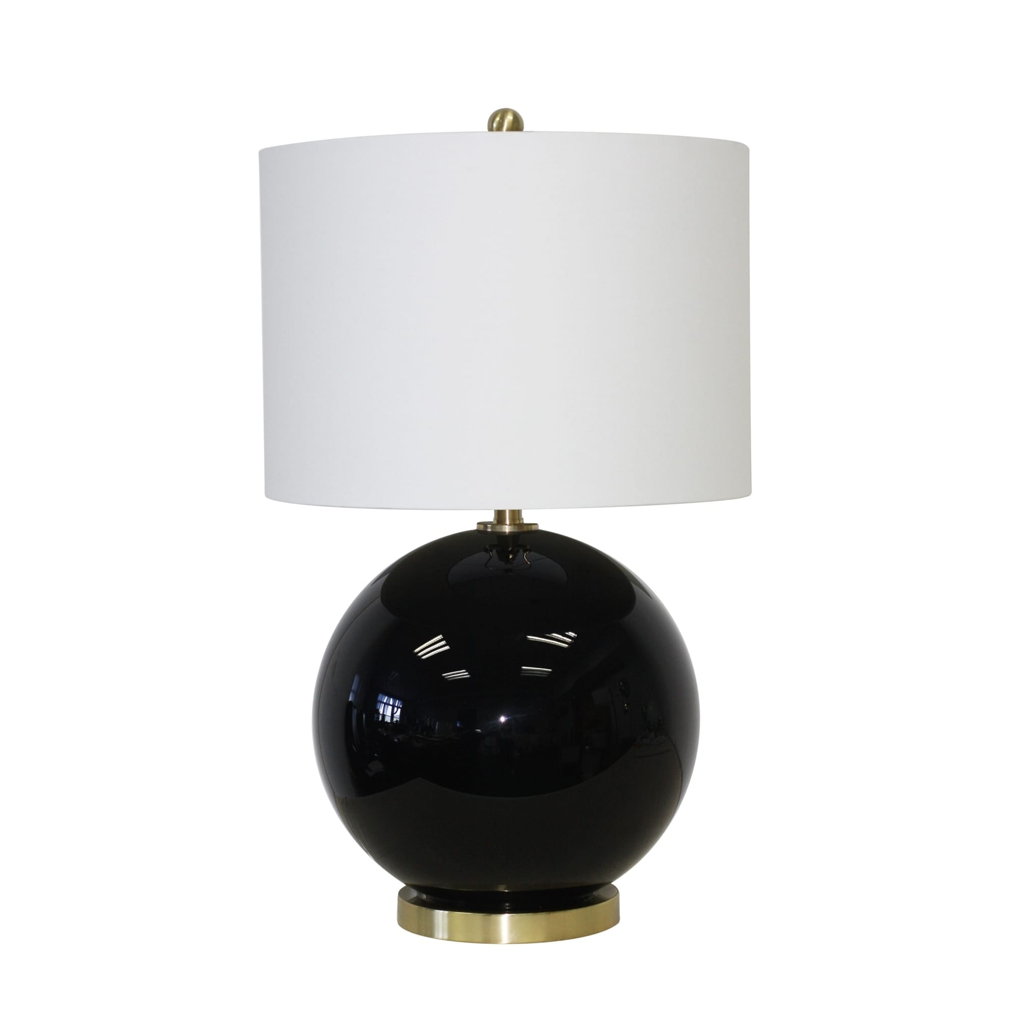 Round Glass Table Lamp Black 25 Blue Sagebrook Home In regarding sizing 2000 X 2000