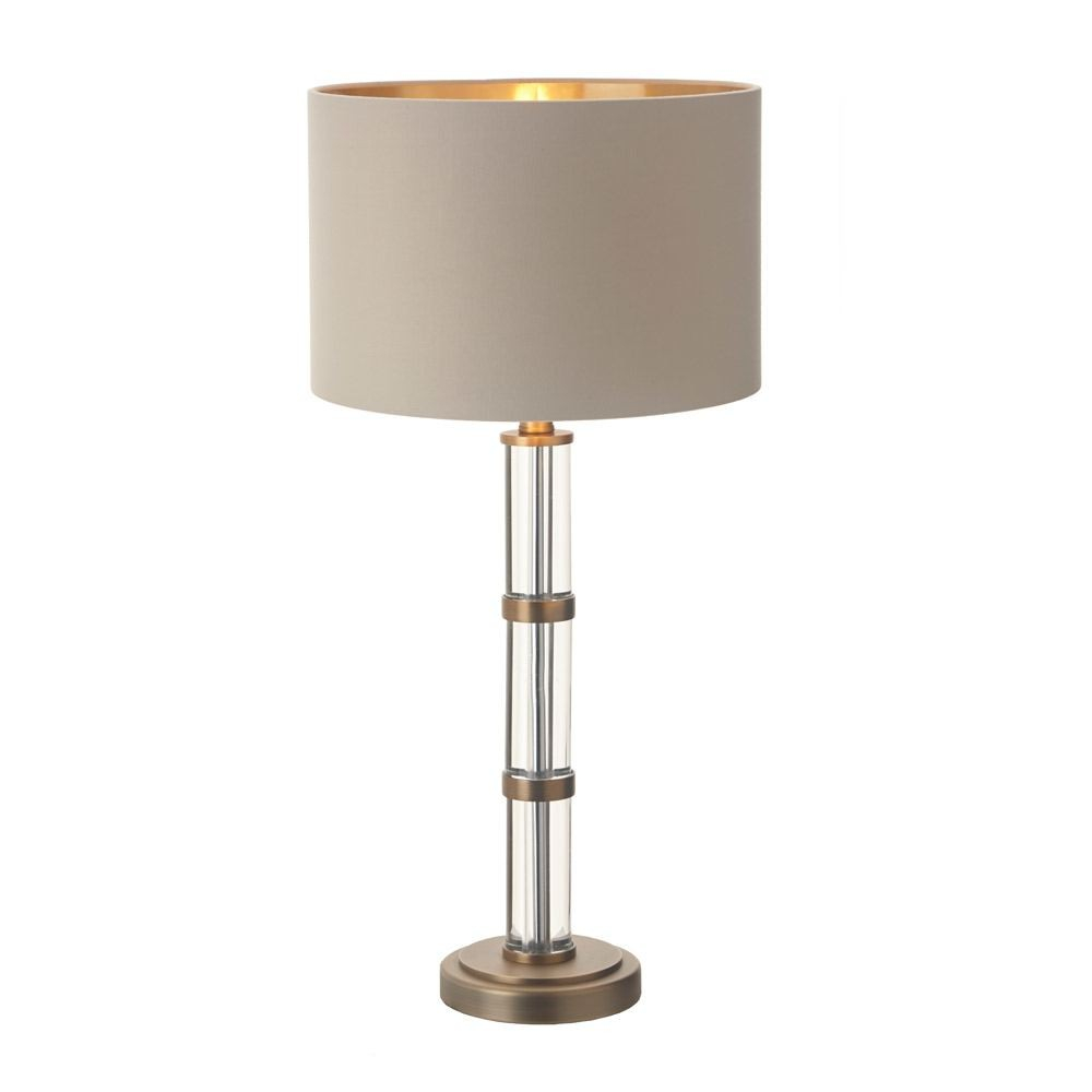 Rv Astley Avebury Table Lamp Clear Crystal Antique Brass Finish for proportions 1000 X 1000