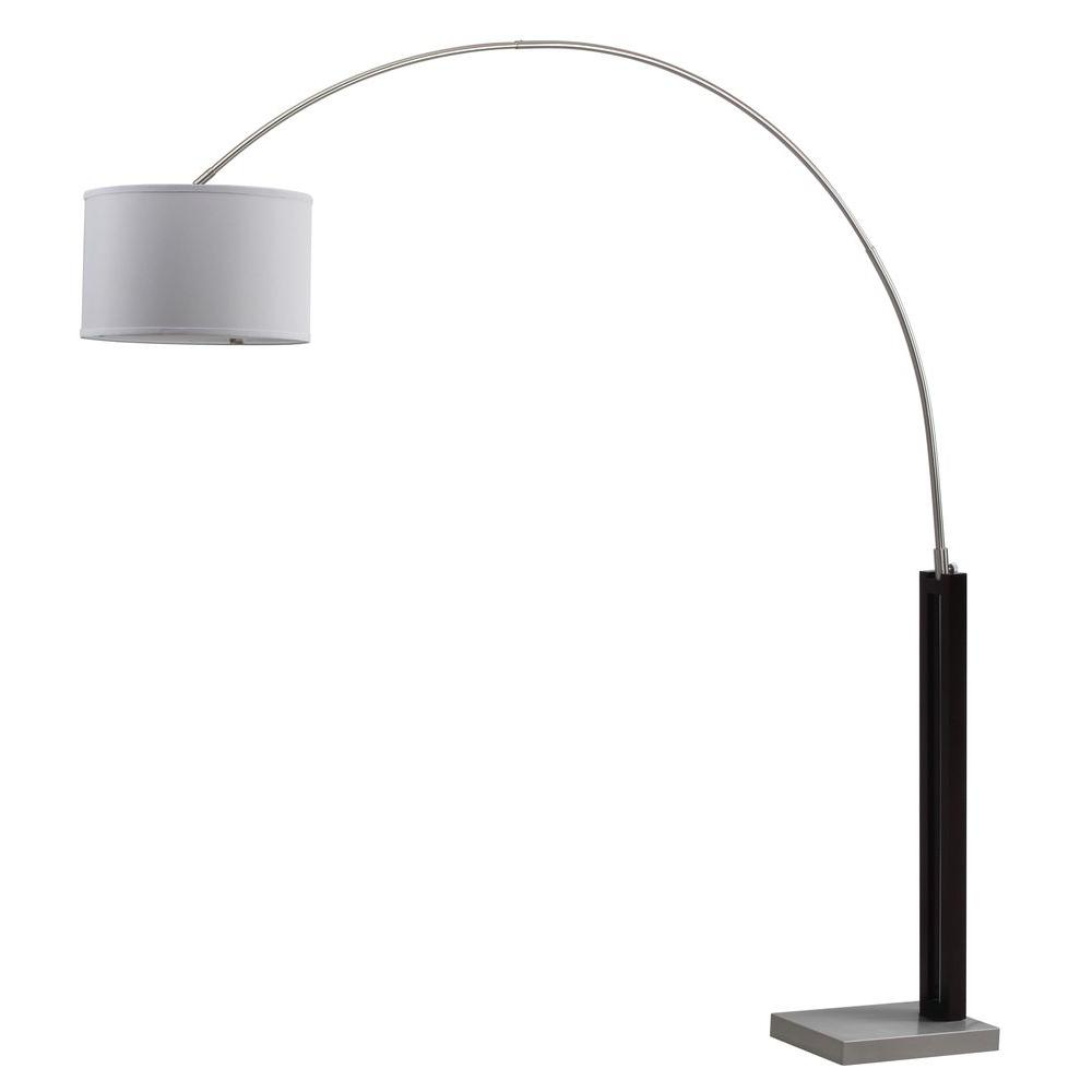 Safavieh Cosmos 83 In Blacknickel Arc Floor Lamp With Off White Shade intended for sizing 1000 X 1000