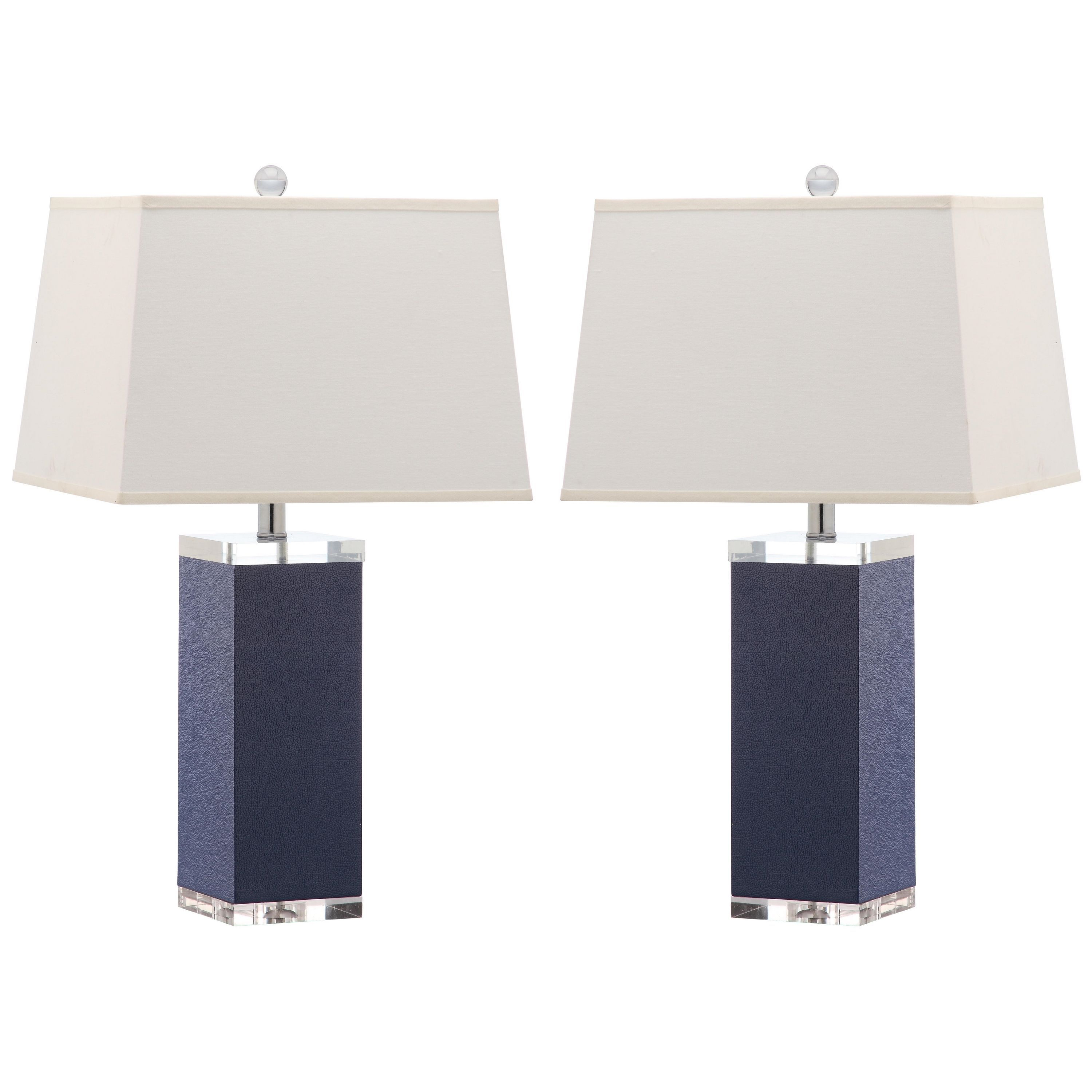 Safavieh Lighting Navy Blue Deco Leather 255 Inch Table inside dimensions 3000 X 3000