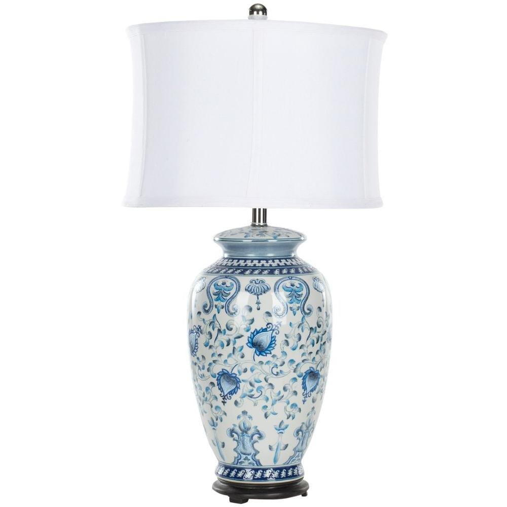 Safavieh Paige 29 In Blue And White Table Lamp with regard to sizing 1000 X 1000