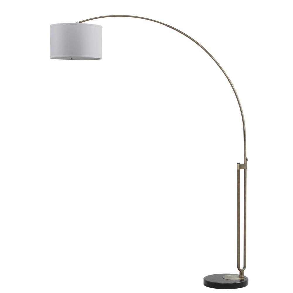 Safavieh Polaris 84 In Antique Brass Arc Floor Lamp for dimensions 1000 X 1000