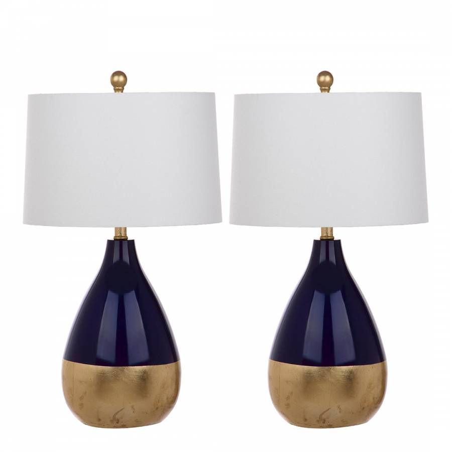 Safavieh Set Of 2 Inkgold Sofie Table Lamps Products In with regard to proportions 900 X 900