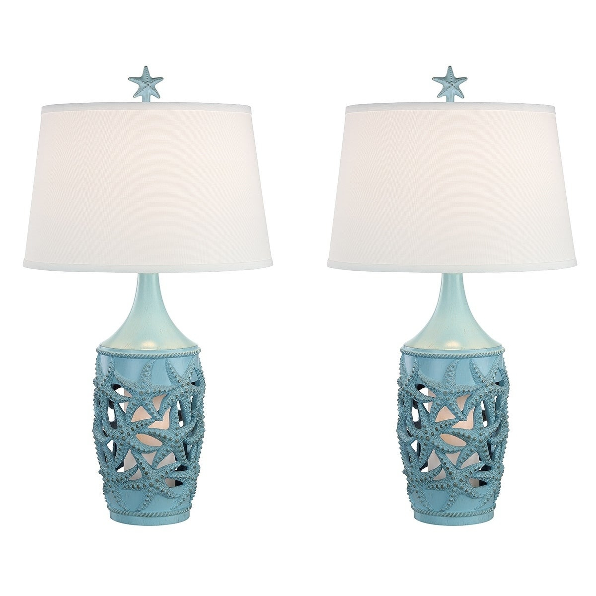 Seahaven Starfish Coastal Table Lamp Glacier Blue intended for size 1200 X 1200