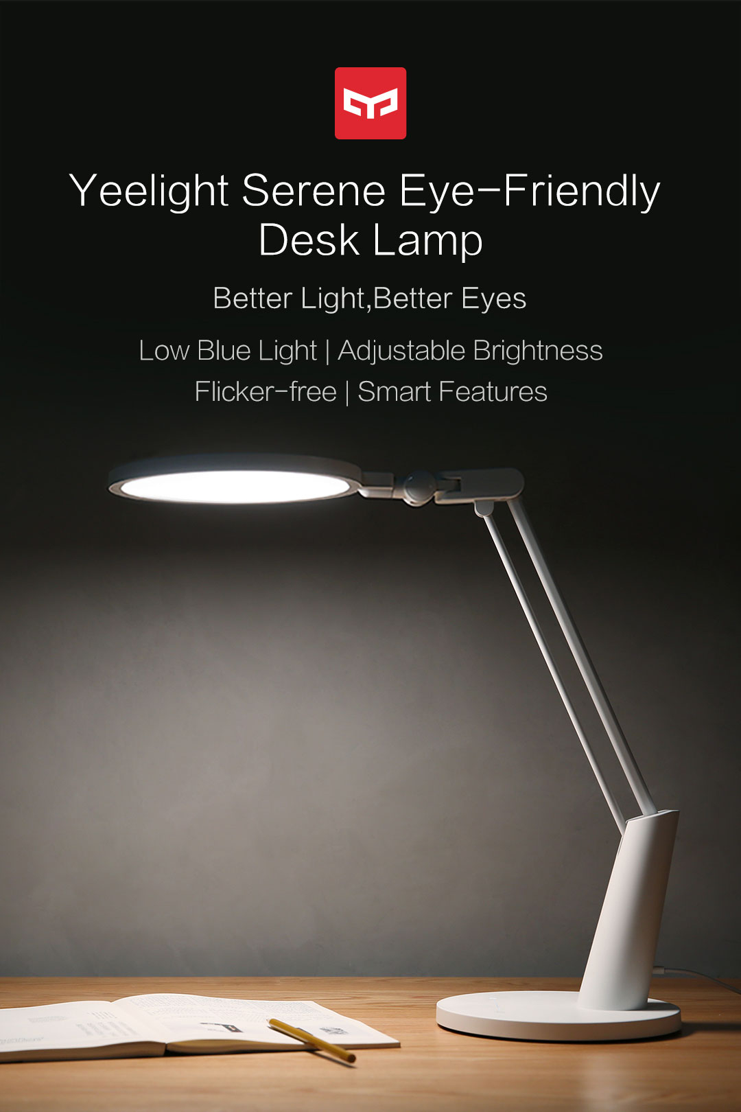 Serene Eye Friendly Desk Lamp Yeelight Serene Eye Friendly with measurements 1080 X 1620
