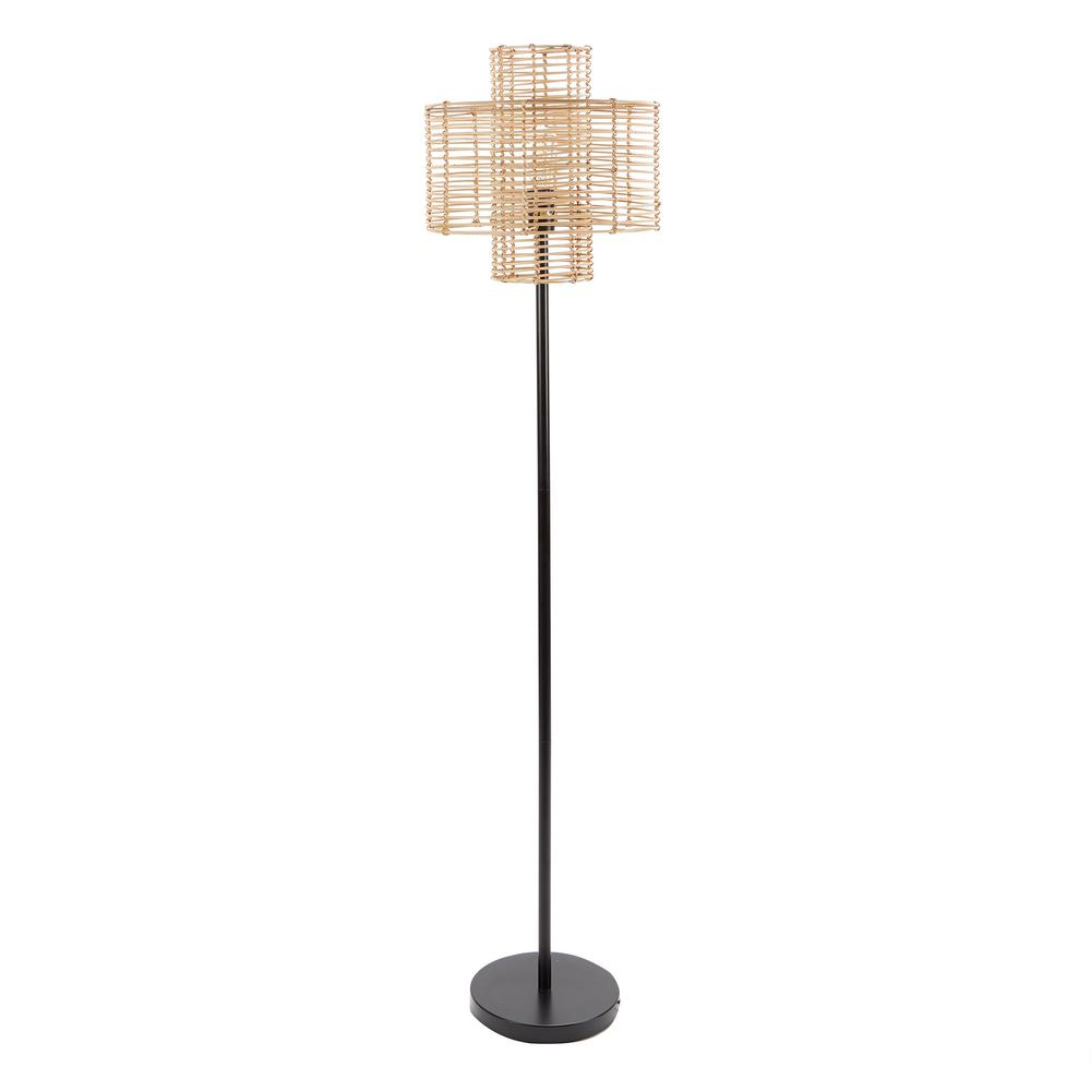 Silverwood Furniture Reimagined Cyndi 64 In Black And Tan Rattan Floor Lamp within proportions 1000 X 1000