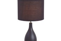 Simple Designs 19 In Black Oval Bowling Pin Base Ceramic Table Lamp With Fabric Shade inside sizing 1000 X 1000