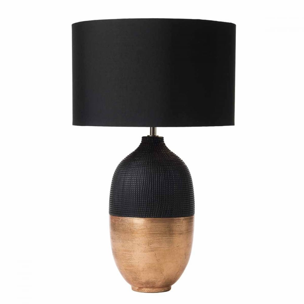 Siya Ceramic Black And Copper Table Lamp Base in size 1000 X 1000