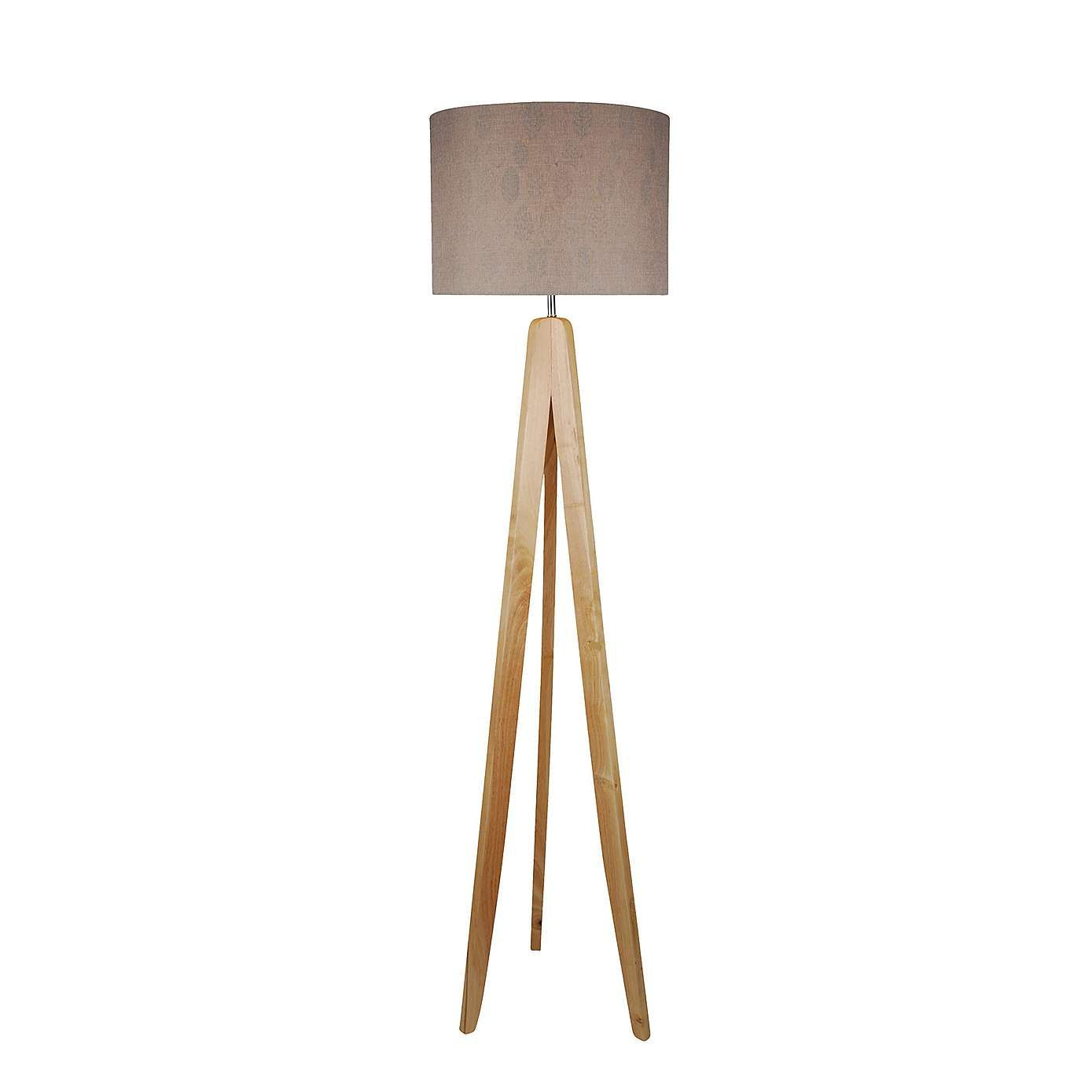 Skandi Natural Leaf Tripod Floor Lamp Dunelm Tripod Lamp inside size 1389 X 1389