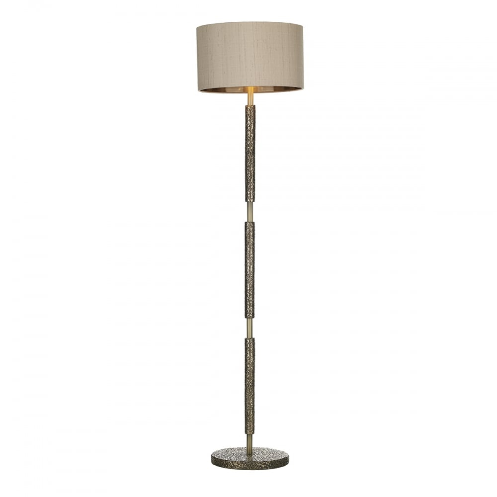 Sloane Decorative Hammered Bronze Floor Lamp With Silk Shade pertaining to dimensions 1000 X 1000