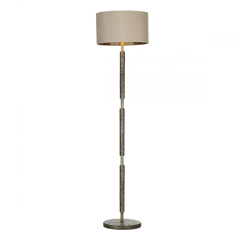 Sloane Decorative Hammered Bronze Floor Lamp With Silk Shade throughout sizing 1000 X 1000