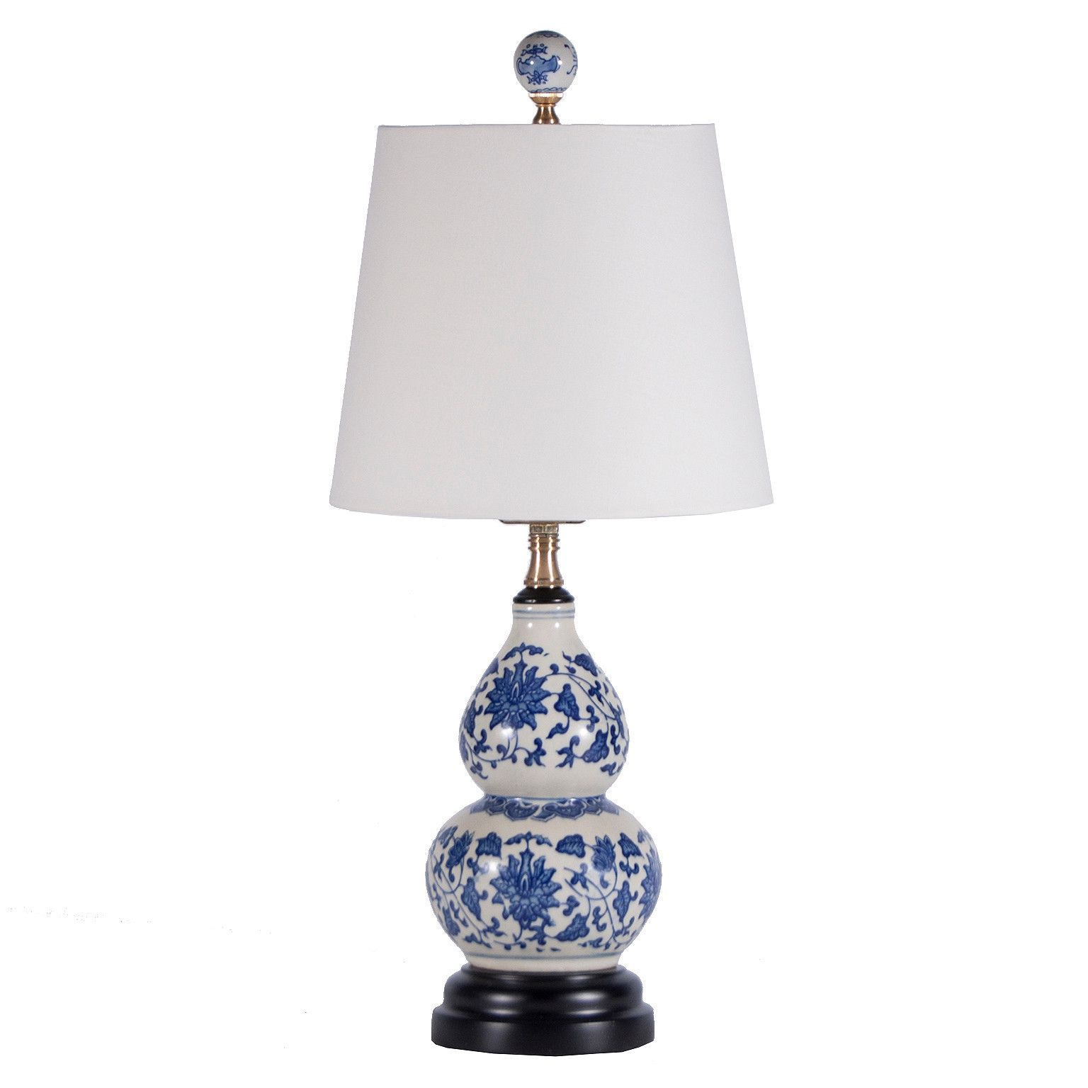 Small Blue White Porcelain Double Gourd Lamp Blue And intended for proportions 1536 X 1536