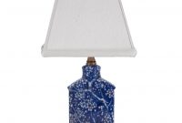 Small Dark Blue White Rectangular Porcelain Lamp within sizing 1536 X 1536