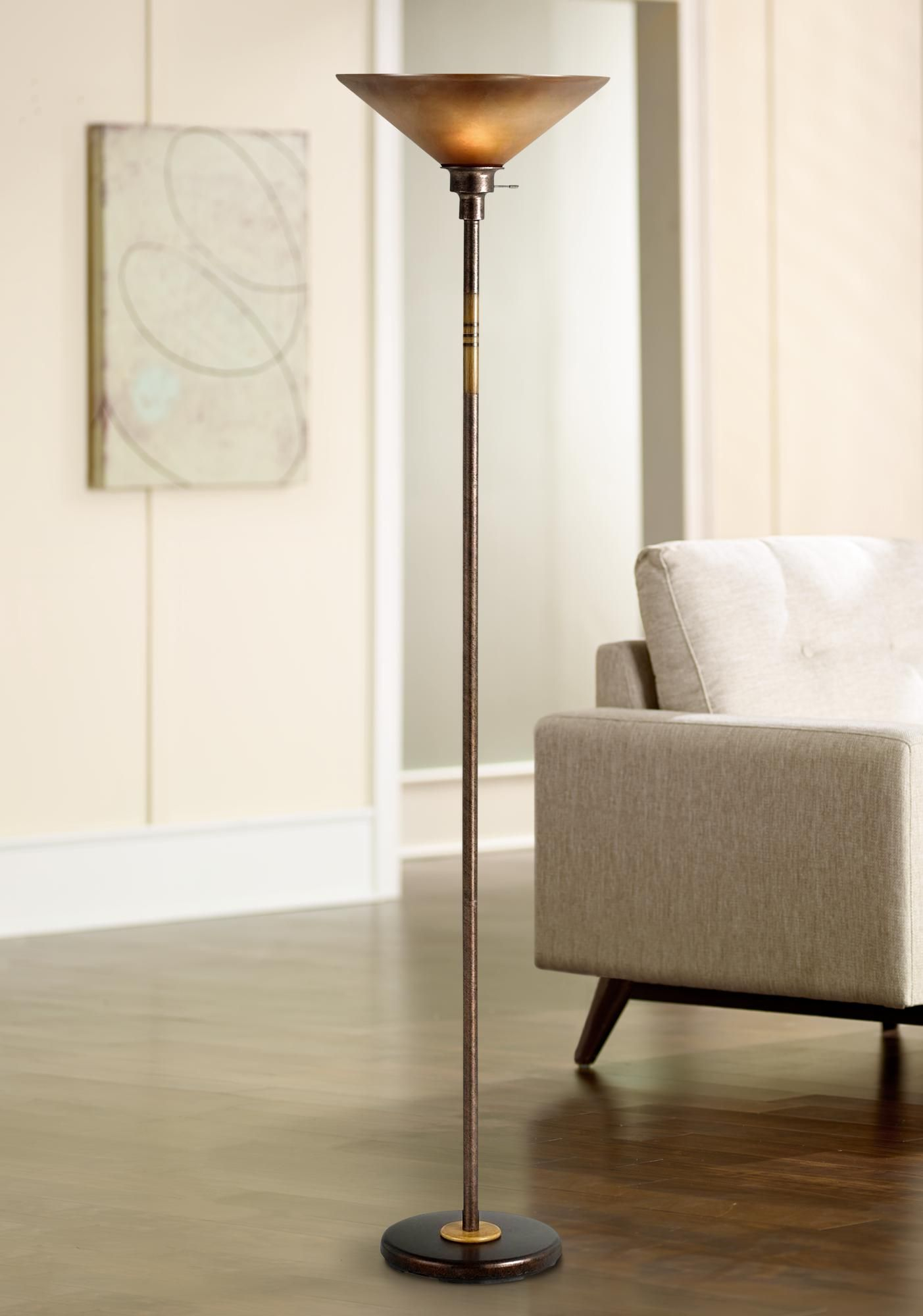 Soho Collection Rust Finish Torchiere Floor Lamp 93330 for size 1403 X 2000