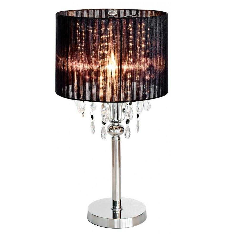 Spencer Black Crystal Table Lamp 1 Bulb intended for sizing 1000 X 1000