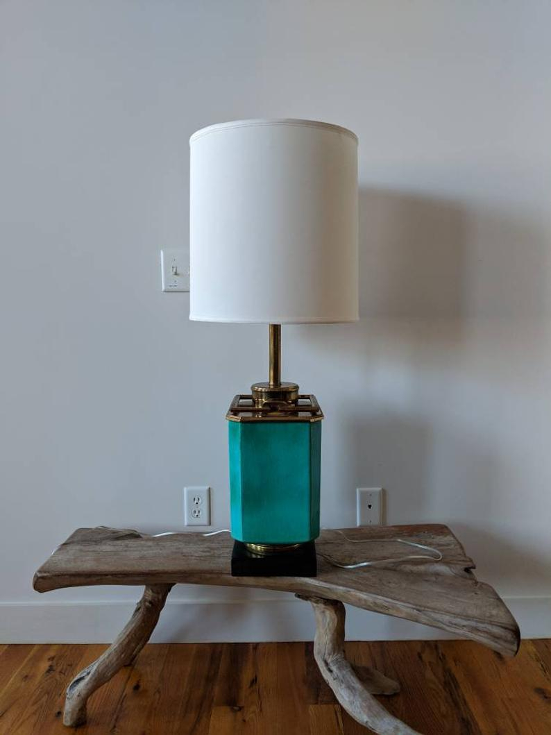 Stiffel Jade Ceramic Table Lamp With Brass Fittings intended for proportions 794 X 1059