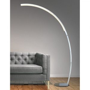 Strick Bolton Zouma Chrome Dimmable Led Arc Floor Lamp in size 1000 X 1000