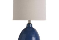 Stylecraft 215 In Sailor Navy Blue Table Lamp With Beige intended for proportions 1000 X 1000