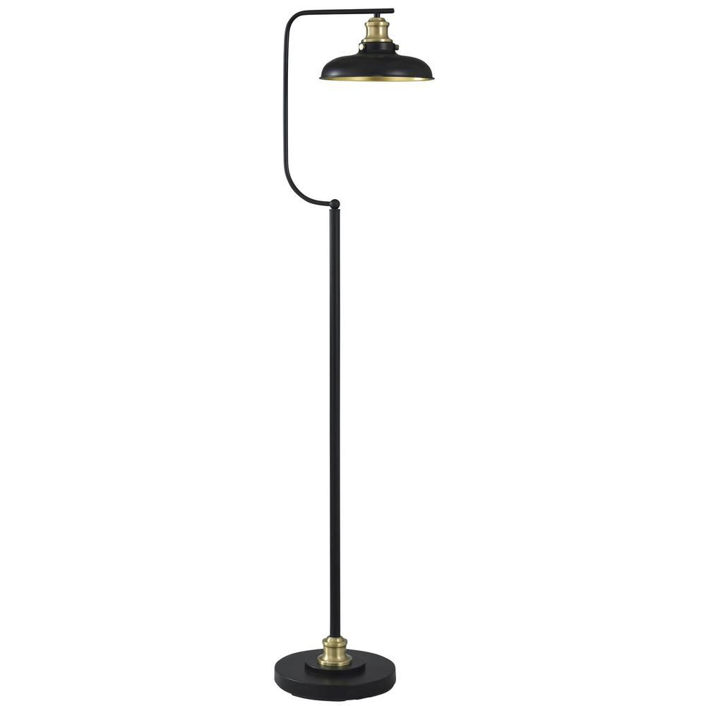 Stylecraft 605 In Black Gold Floor Lamp With Arvin Gold with regard to proportions 1000 X 1000