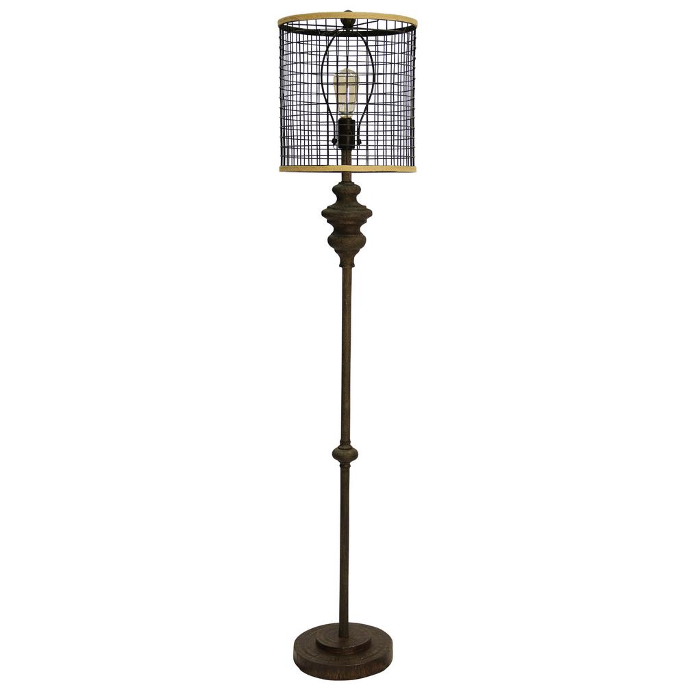 Stylecraft 64 In Black Metal Floor Lamp With Black Metal Shade pertaining to sizing 1000 X 1000